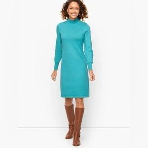 Talbots Tweed Mockneck Sweater Dress